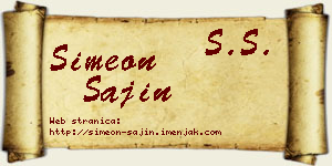 Simeon Šajin vizit kartica